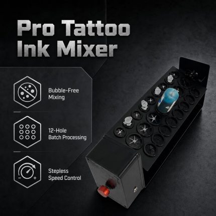 DRM-1A 12 Station Tattoo Ink Mixer, No Bubble Gravity Rolling Shaker