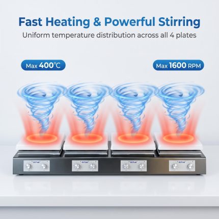 Multi-position Magnetic Stirrer with 4 7-inch Top Plate
